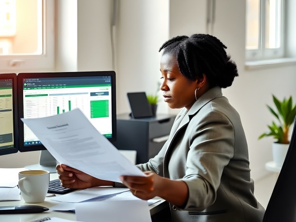 Person Using Excel